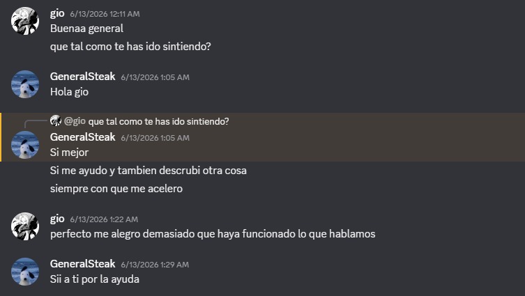 Conversación con GeneralSteak: Player Tier 2 · VCL LAN (FUEGO) — coaching de Gio