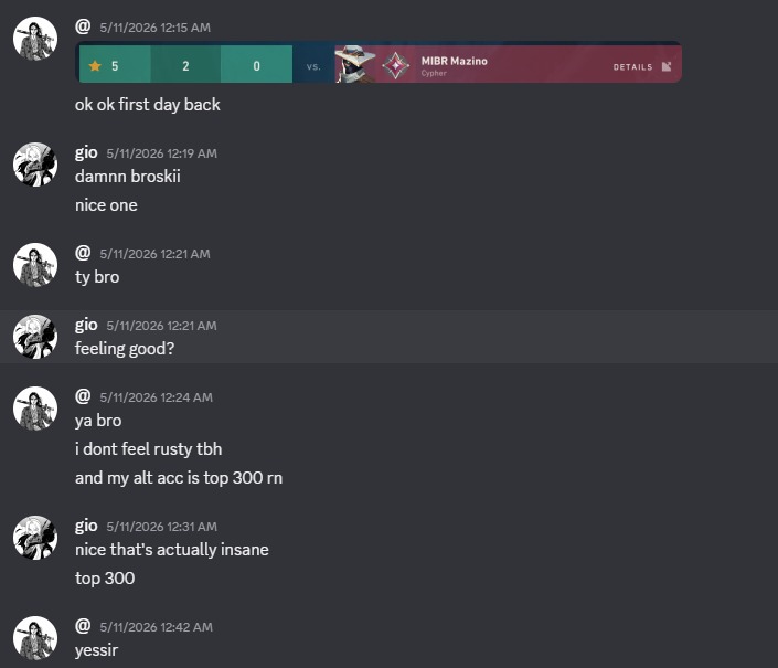 Conversación con NA Player: Ranked NA · Top 300 — coaching de Gio